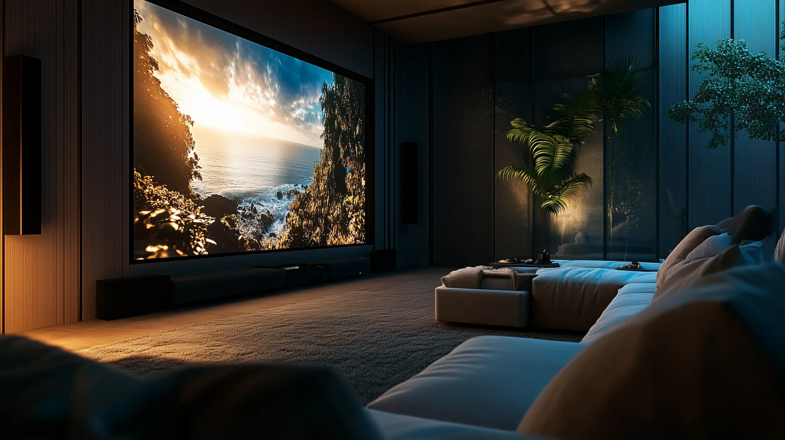 Projection d’une salle de cinéma immersive