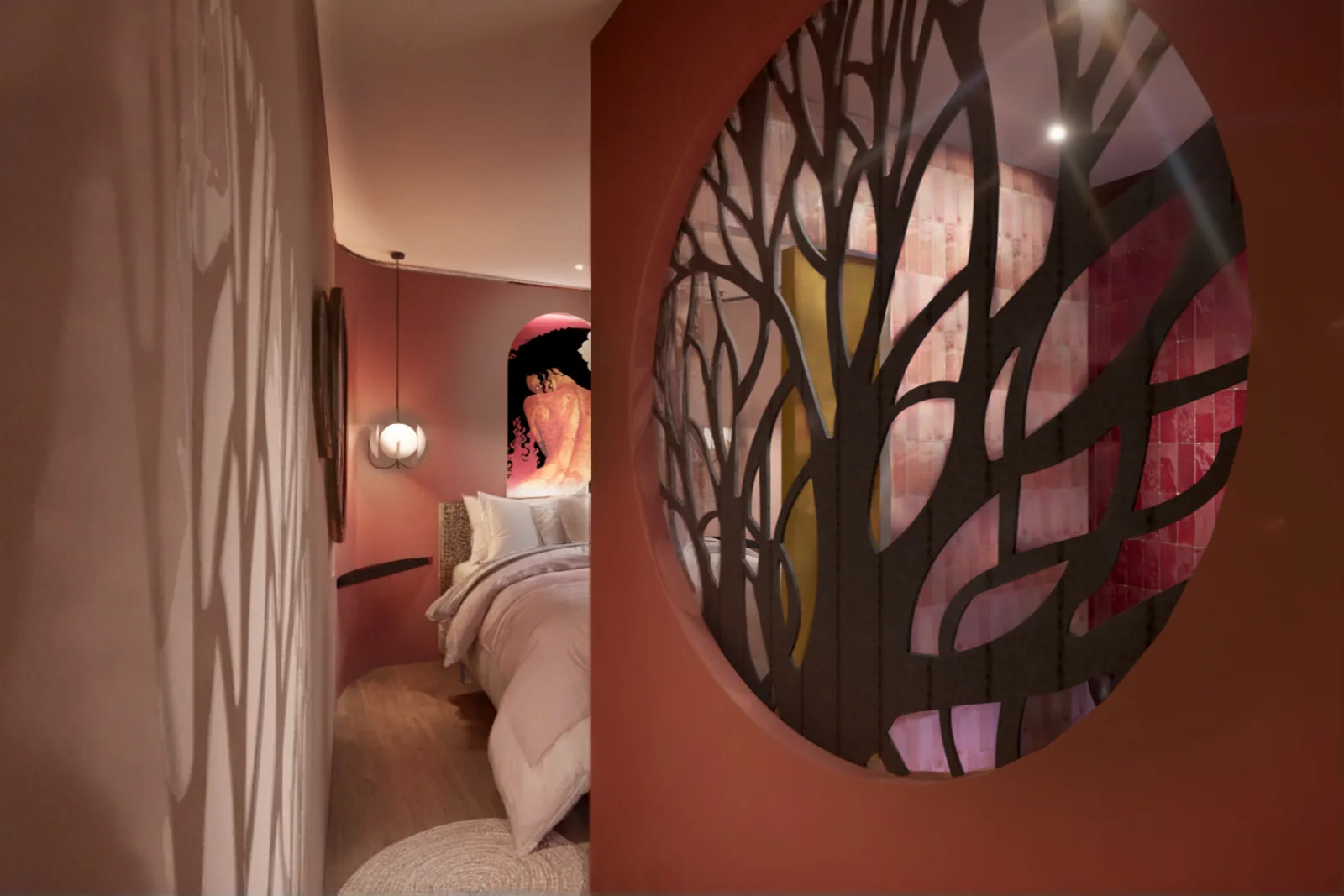 Chambre et vitrail