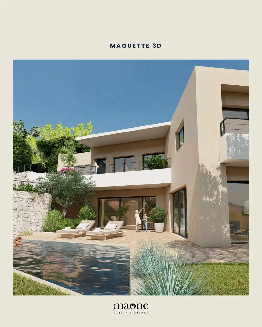 Maquette 3D d’une villa
